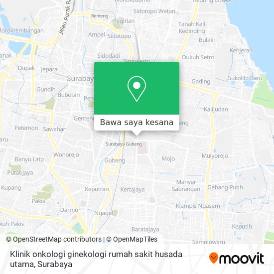 Peta Klinik onkologi ginekologi rumah sakit husada utama