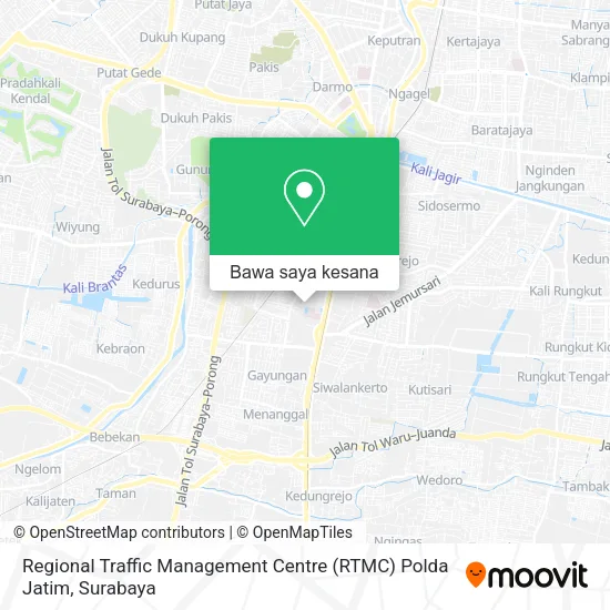 Peta Regional Traffic Management Centre (RTMC) Polda Jatim