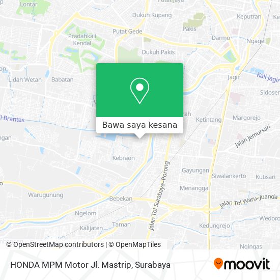 Peta HONDA MPM Motor Jl. Mastrip