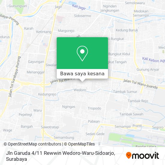 Peta Jln Garuda 4 / 11 Rewwin Wedoro-Waru-Sidoarjo