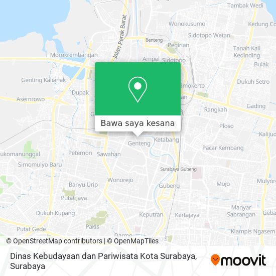 Peta Dinas Kebudayaan dan Pariwisata Kota Surabaya