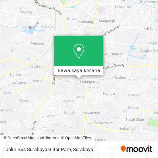 Peta Jalur Bus Surabaya Blitar Pare