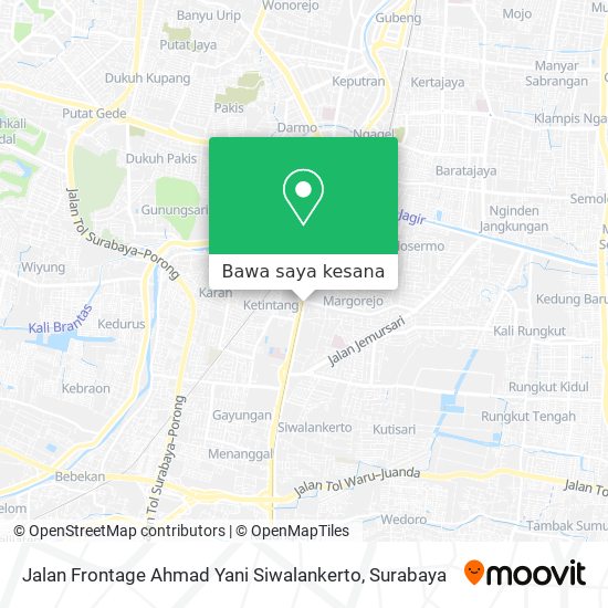 Peta Jalan Frontage Ahmad Yani Siwalankerto