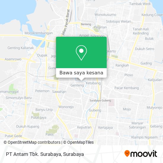Peta PT Antam Tbk. Surabaya