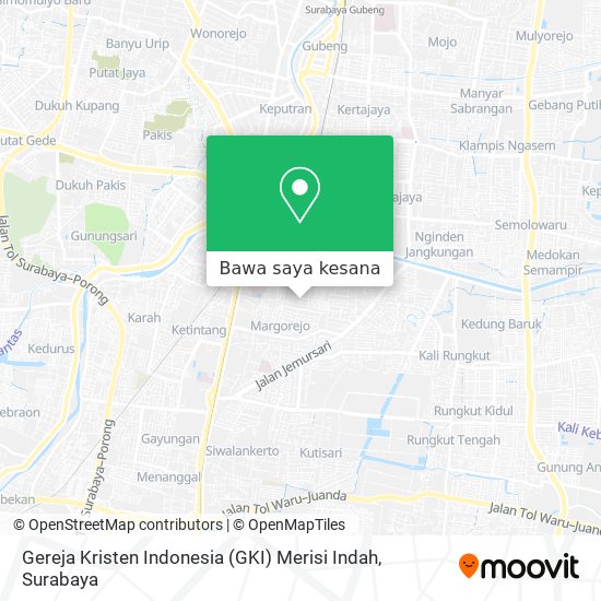 Peta Gereja Kristen Indonesia (GKI) Merisi Indah