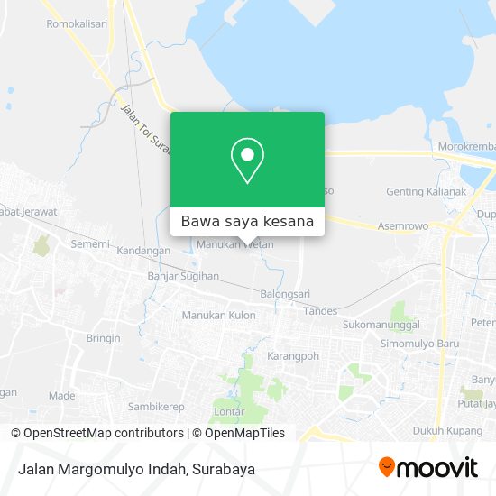 Peta Jalan Margomulyo Indah