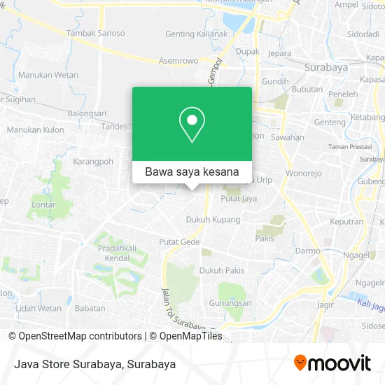 Peta Java Store Surabaya