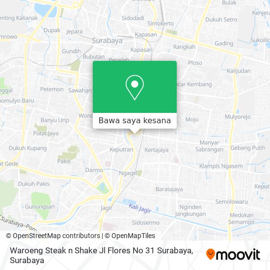 Peta Waroeng Steak n Shake Jl Flores No 31 Surabaya