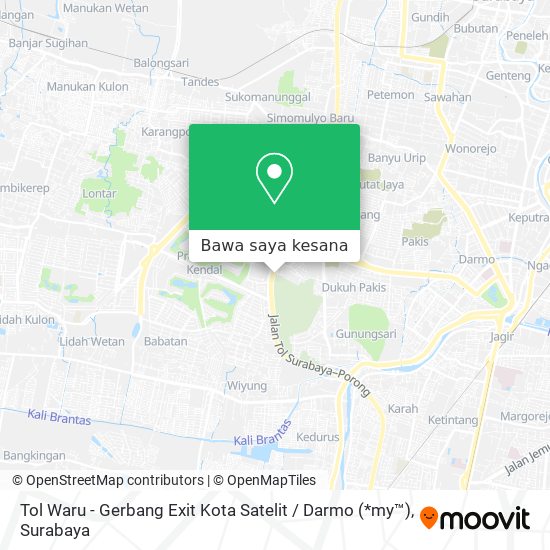 Peta Tol Waru - Gerbang Exit Kota Satelit / Darmo (*my™)