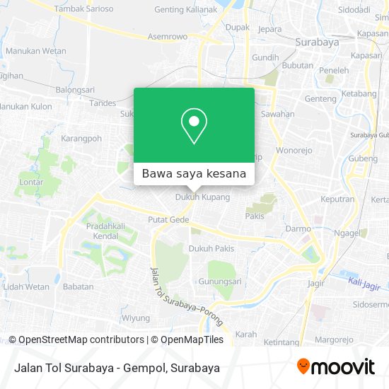 Peta Jalan Tol Surabaya - Gempol