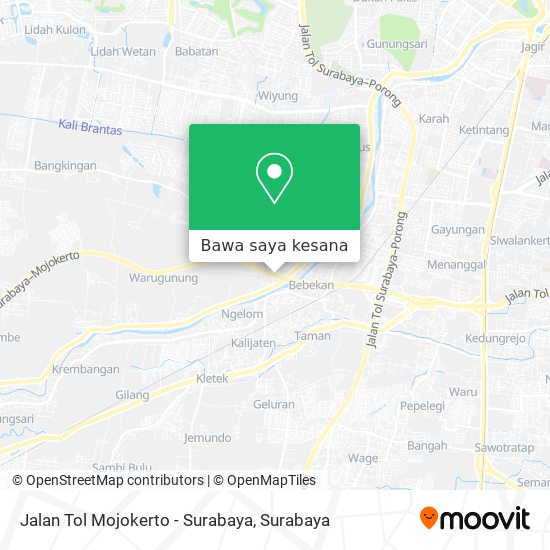Peta Jalan Tol Mojokerto - Surabaya