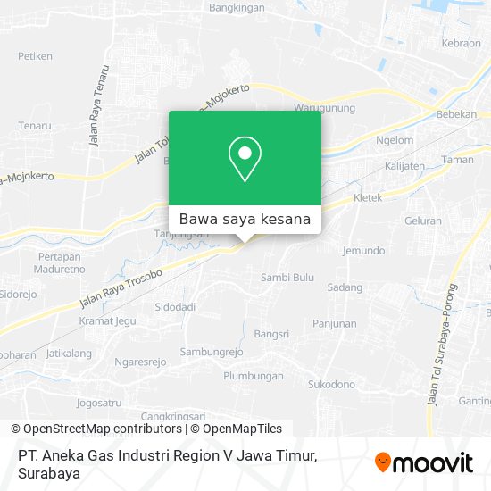 Peta PT. Aneka Gas Industri Region V Jawa Timur