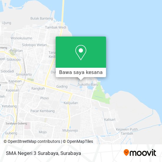 Peta SMA Negeri 3 Surabaya