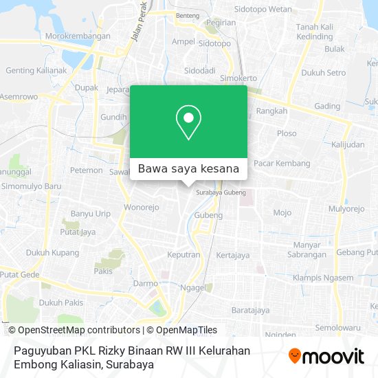 Peta Paguyuban PKL Rizky Binaan RW III Kelurahan Embong Kaliasin