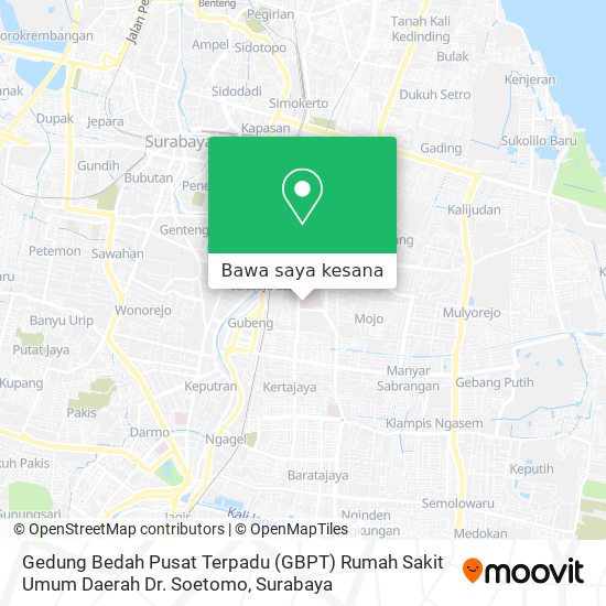 Peta Gedung Bedah Pusat Terpadu (GBPT) Rumah Sakit Umum Daerah Dr. Soetomo