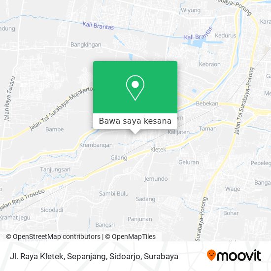 Peta Jl. Raya Kletek, Sepanjang, Sidoarjo