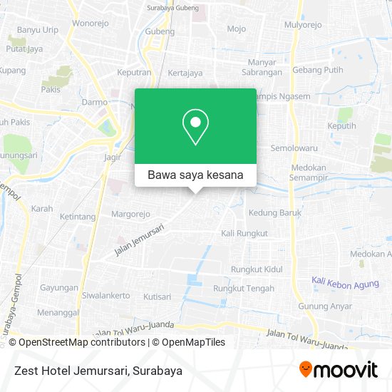 Peta Zest Hotel Jemursari