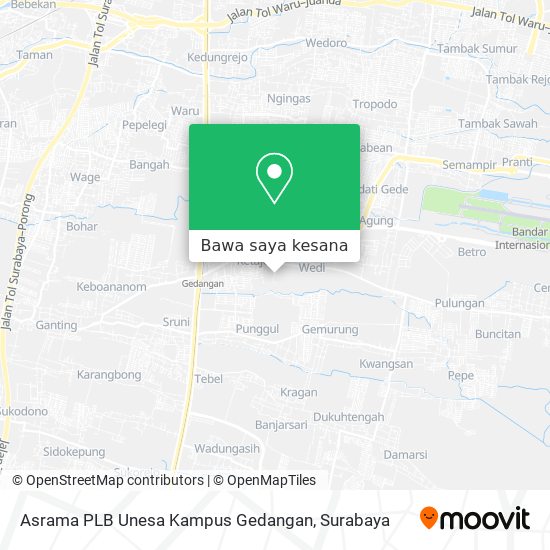 Peta Asrama PLB Unesa Kampus Gedangan