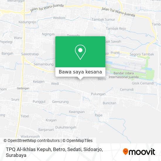 Peta TPQ Al-Ikhlas Kepuh, Betro, Sedati, Sidoarjo