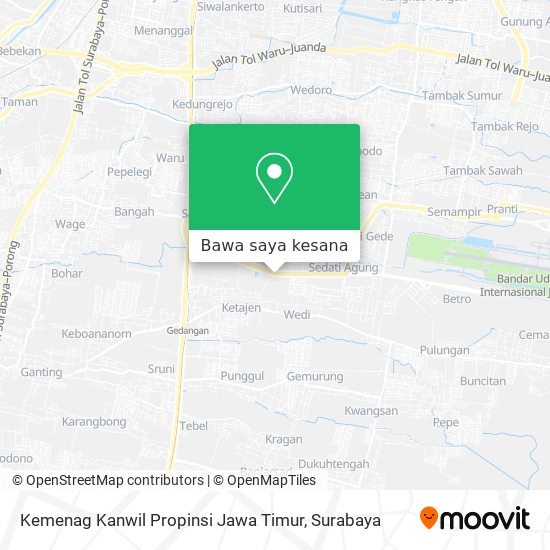Peta Kemenag Kanwil Propinsi Jawa Timur