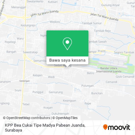 Peta KPP Bea Cukai Tipe Madya Pabean Juanda