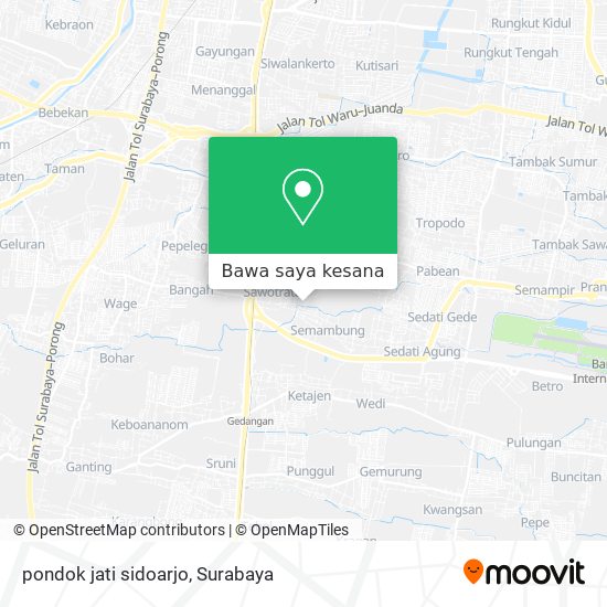 Peta pondok jati sidoarjo