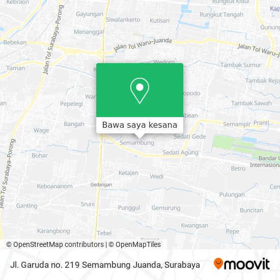 Peta Jl. Garuda no. 219 Semambung Juanda