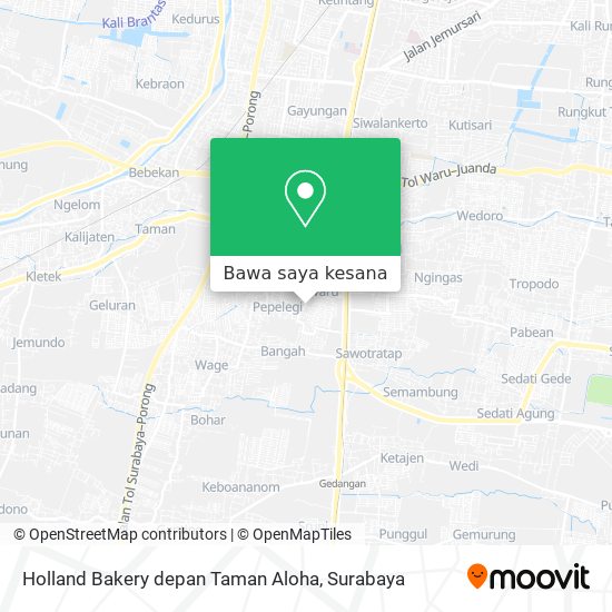Peta Holland Bakery depan Taman Aloha