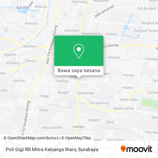 Peta Poli Gigi RS Mitra Keluarga Waru