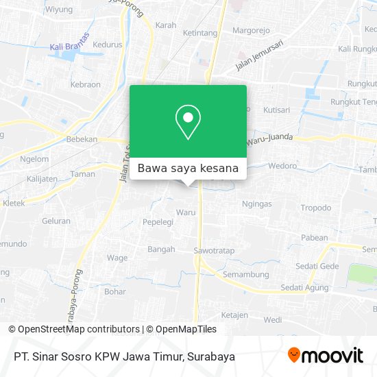 Peta PT. Sinar Sosro KPW Jawa Timur