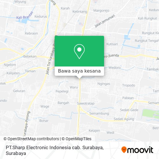 Peta PT.Sharp Electronic Indonesia cab. Surabaya