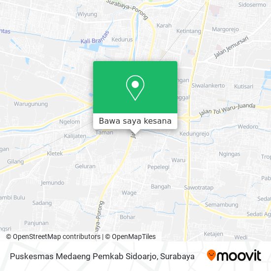 Peta Puskesmas Medaeng Pemkab Sidoarjo