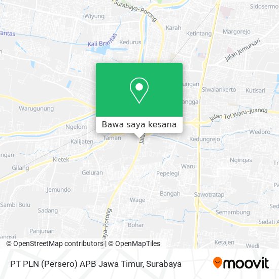 Peta PT PLN (Persero) APB Jawa Timur
