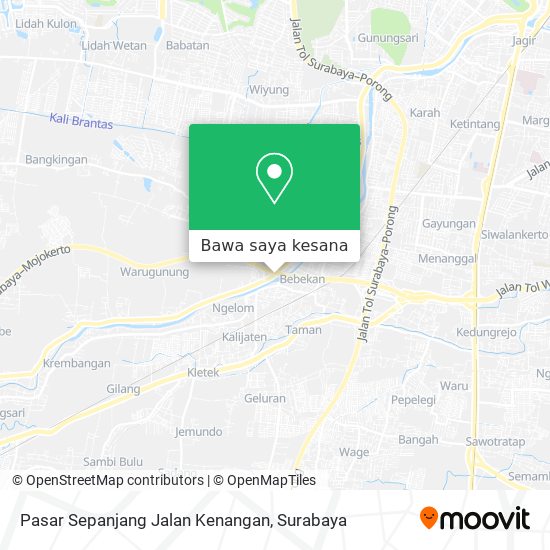 Peta Pasar Sepanjang Jalan Kenangan