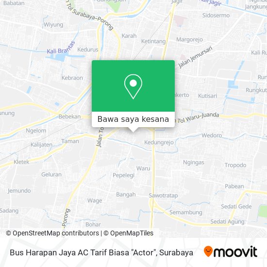 Peta Bus Harapan Jaya AC Tarif Biasa "Actor"