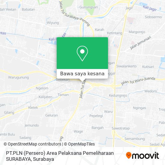 Peta PT.PLN (Persero) Area Pelaksana Pemeliharaan SURABAYA