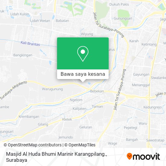Peta Masjid Al Huda Bhumi Marinir Karangpilang.
