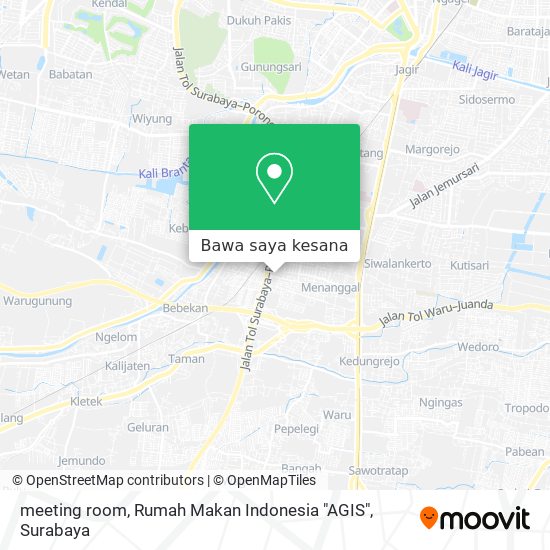 Peta meeting room, Rumah Makan Indonesia "AGIS"