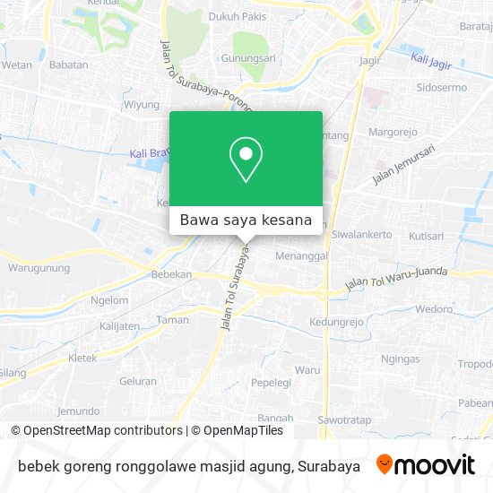 Peta bebek goreng ronggolawe masjid agung