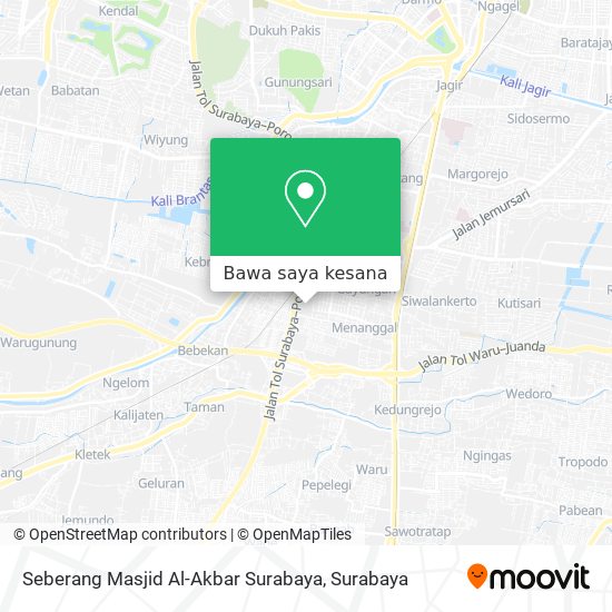 Peta Seberang Masjid Al-Akbar Surabaya