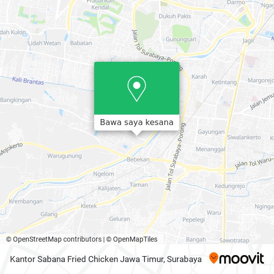 Peta Kantor Sabana Fried Chicken Jawa Timur