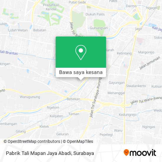 Peta Pabrik Tali Mapan Jaya Abadi