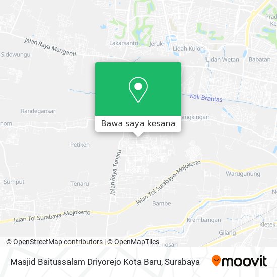 Peta Masjid Baitussalam Driyorejo Kota Baru