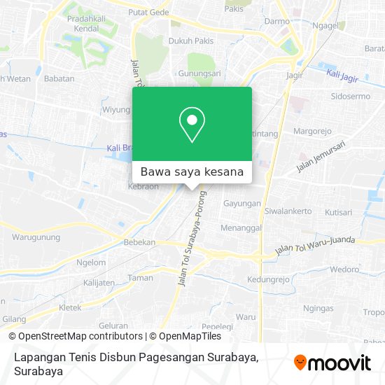 Peta Lapangan Tenis Disbun Pagesangan Surabaya