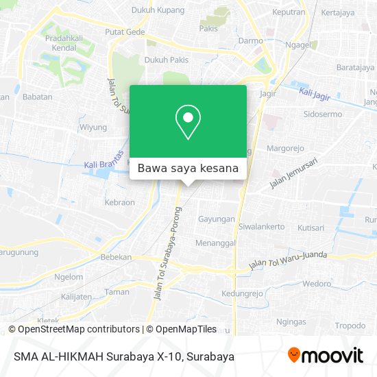 Peta SMA AL-HIKMAH  Surabaya  X-10