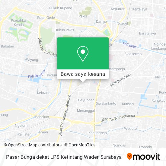 Peta Pasar Bunga dekat LPS Ketintang Wader