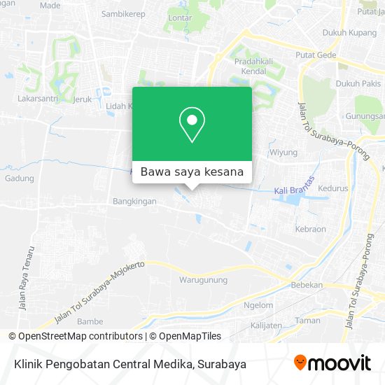 Peta Klinik Pengobatan Central Medika