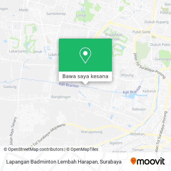 Peta Lapangan Badminton Lembah Harapan