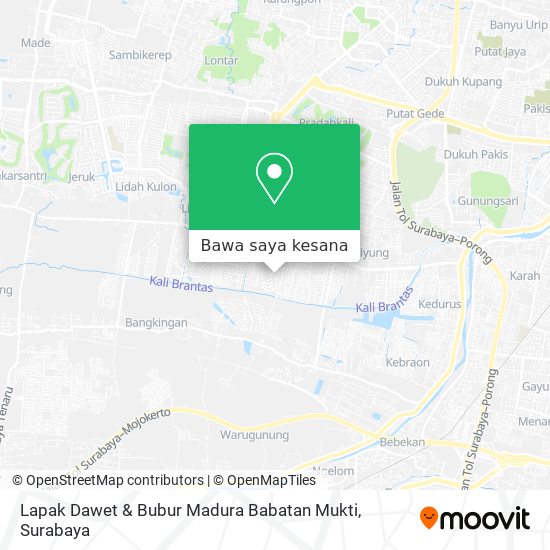Peta Lapak Dawet & Bubur Madura Babatan Mukti