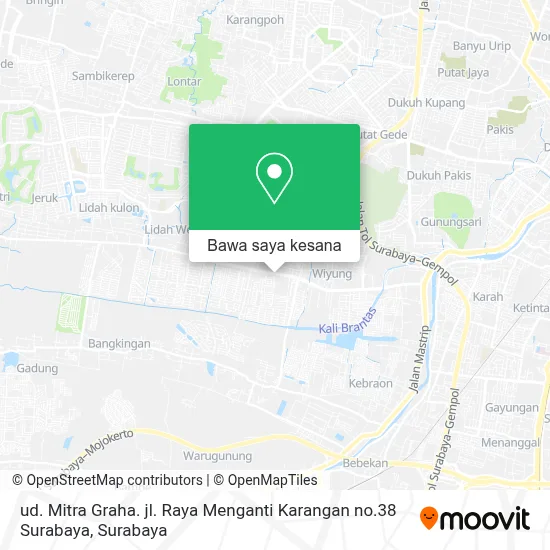 Cara ke ud. Mitra Graha. jl. Raya Menganti Karangan no.38 Surabaya di ...